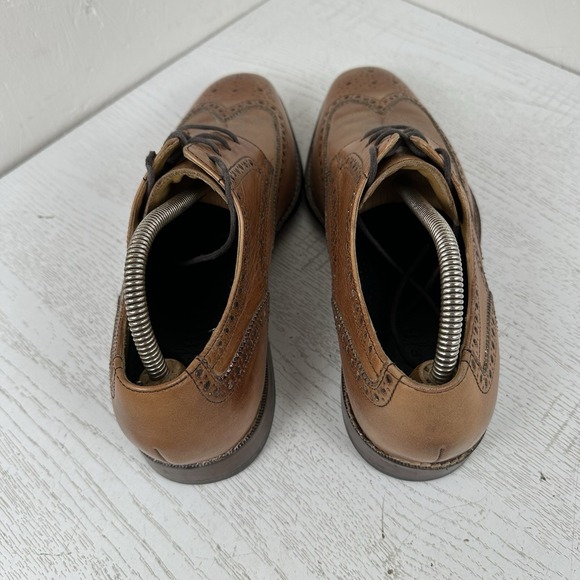 Cole Haan Air Giraldo Wingtip Derby Comfort Dress Shoes Men\'s 10.5 Tan Excellent main image 4